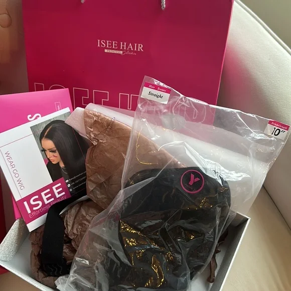 ISEE M-Cap Wear Go Straight 10 HD Lace Glueless Wig Pre Bleached Tiny Knots Wig - Picture 4 of 4